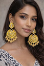 Swarna Pushp Gold Chandelier Earrings