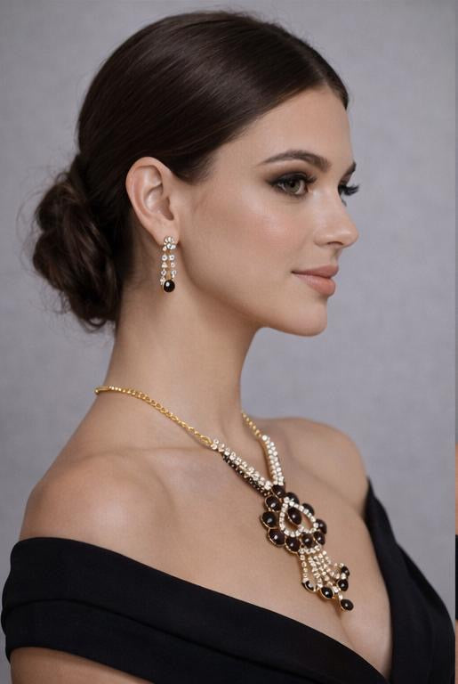 AGM Luxe Noir Empress Necklace Set