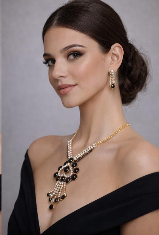 AGM Luxe Noir Empress Necklace Set