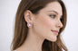 AGM Luxe Ivory Glow Oval Stud Earrings