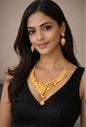 AGM Luxe Rajwada Heritage Gold Necklace Set