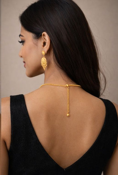 AGM Luxe Rajwada Heritage Gold Necklace Set