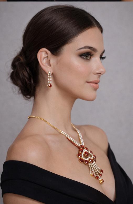 AGM Luxe Crimson Royal Necklace Set