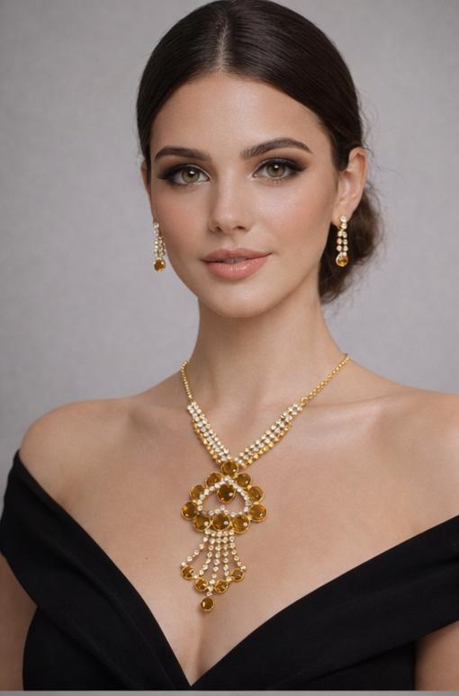 AGM Luxe Golden Empress Necklace Set