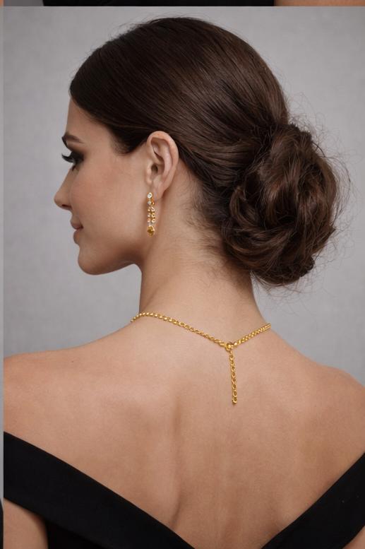 AGM Luxe Golden Empress Necklace Set