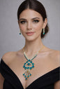 AGM Luxe Teal Empress Necklace Set