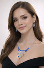 Sapphire Rain Crystal Necklace Set