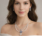 Sapphire Pearl Royale Necklace Set